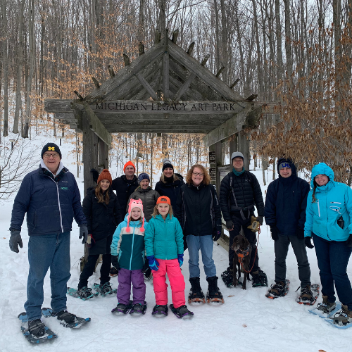 Guided Snowshoe Hike at Michigan Legacy Art Park