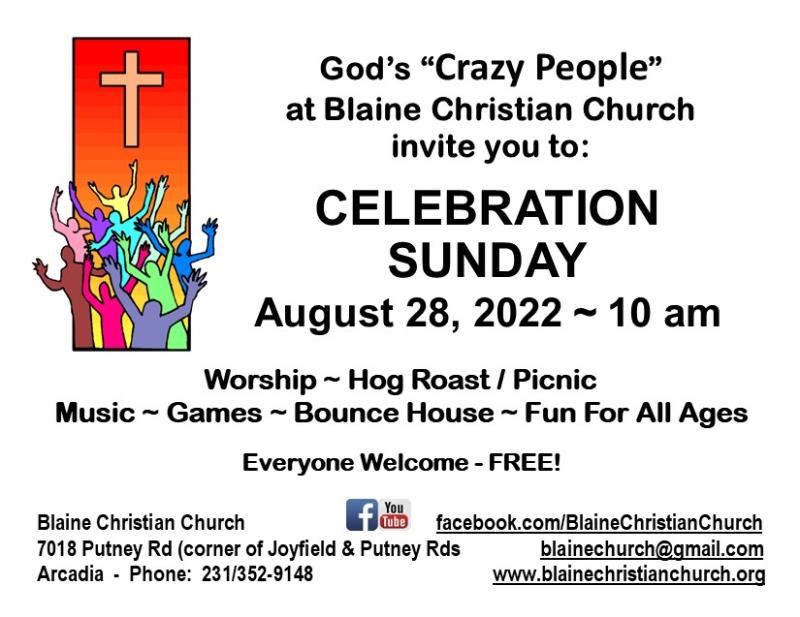 CELEBRATION  SUNDAY - BLAINE  CHRISTIAN  CHURCH